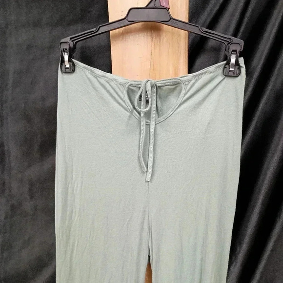 Extra small light teal tie up in front around waist maternity pants - Picture 4 of 6